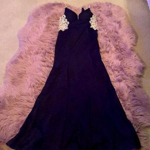 Navy blue long dress
